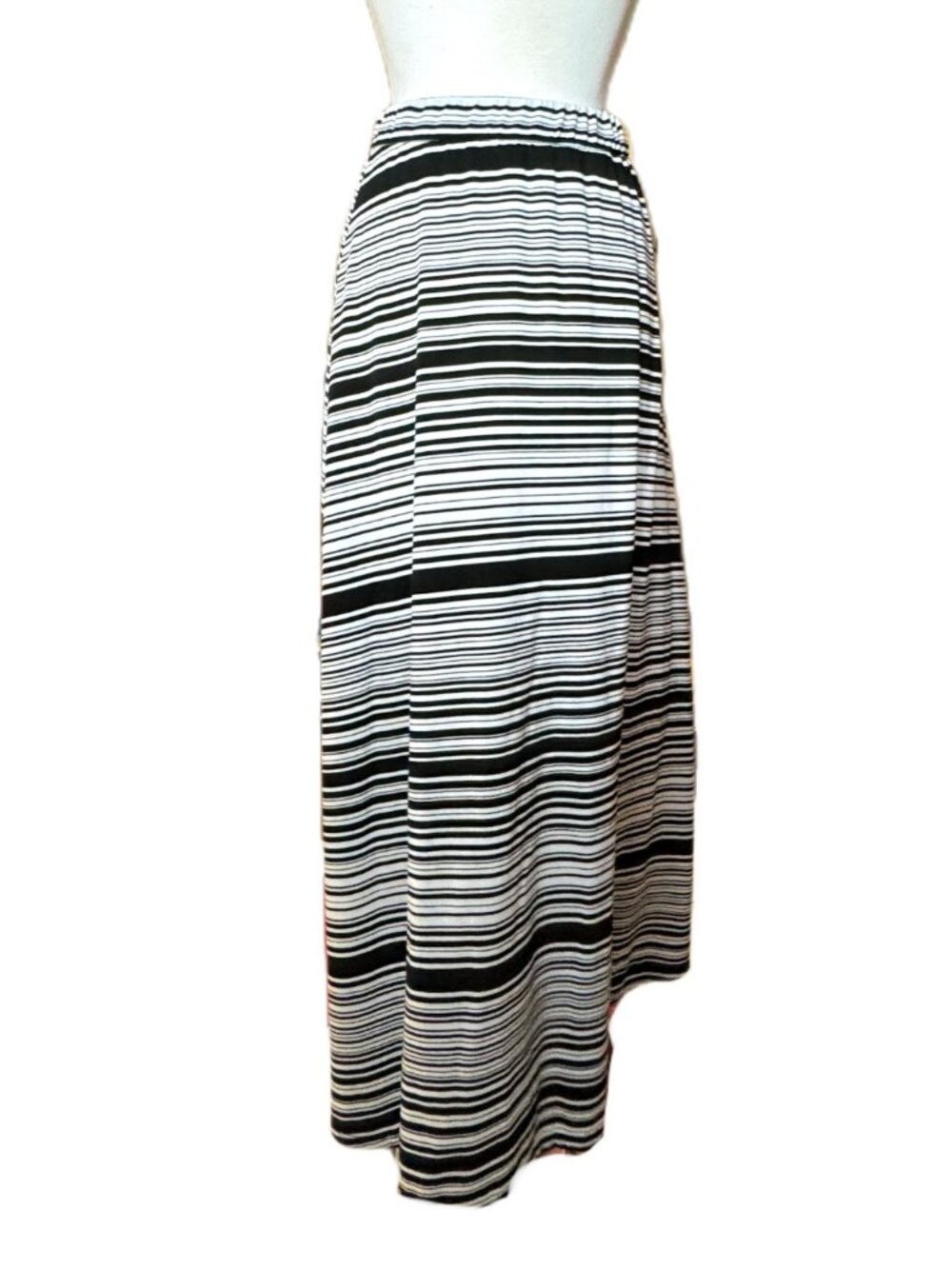 Cocomo Long Skirt / Dress Breathable Black White Stripe Dress